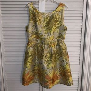 Ark & Co. Yellow & Gold Floral Cocktail Dress